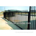 QYM powder coated steel tubular palisade fencing